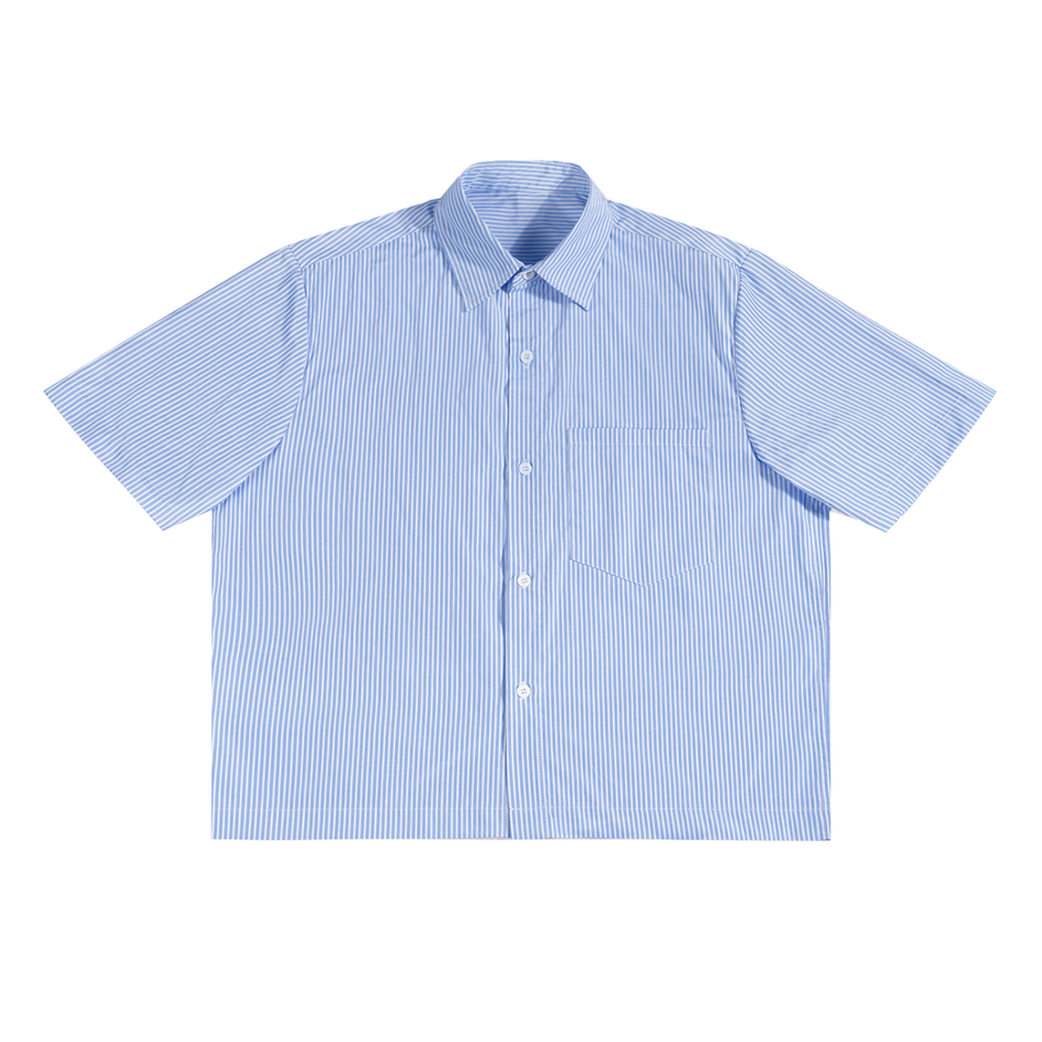 Chemise bleu ciel à rayures verticales SIÈCLE