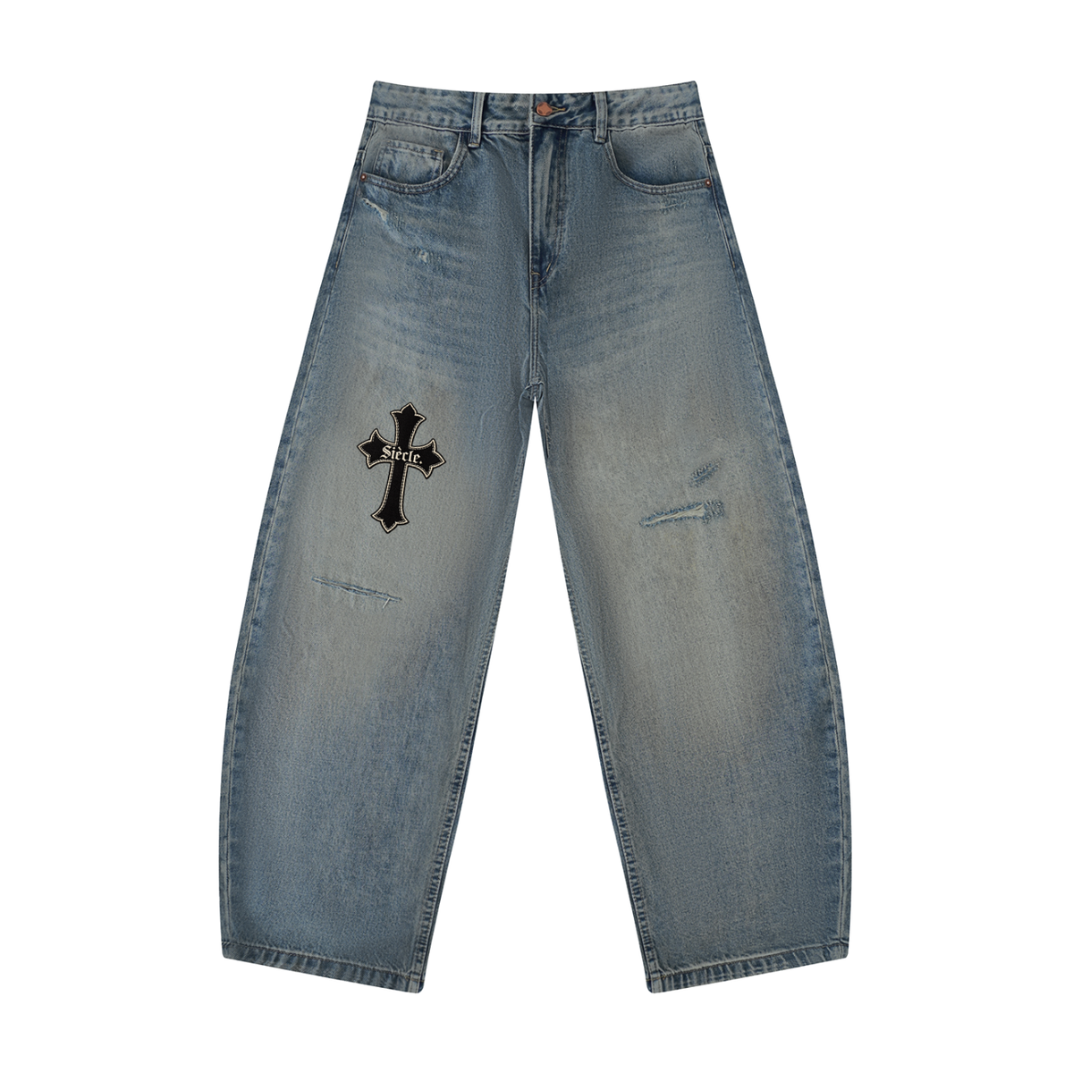 Jean barrel leg délavé homme — SIÈCLE